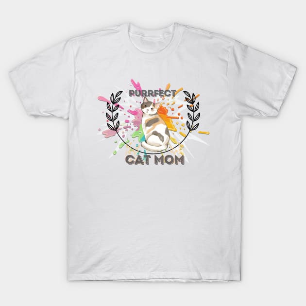 Purrfect & Cute Cat Mom T-Shirt by NICHE&NICHE